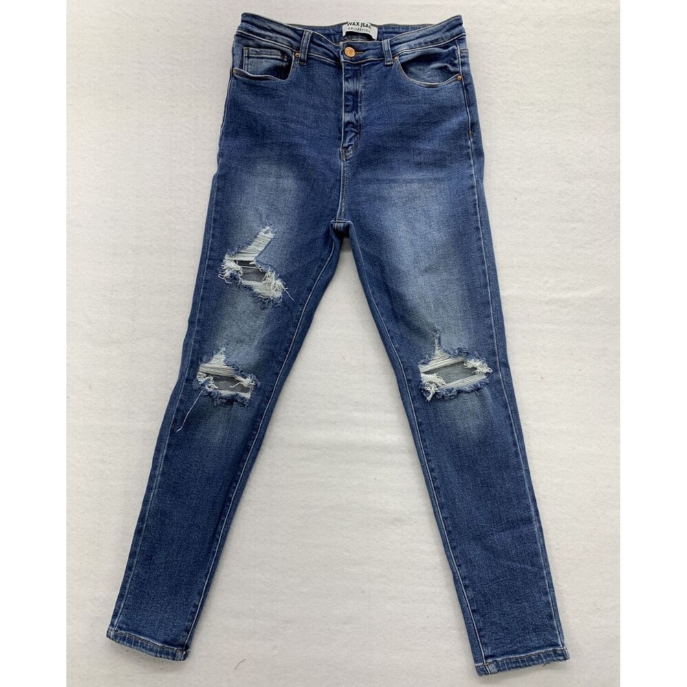 Wax Jeans Collection Women's Size 13/31 Distressed Destroyed Mom High Waist